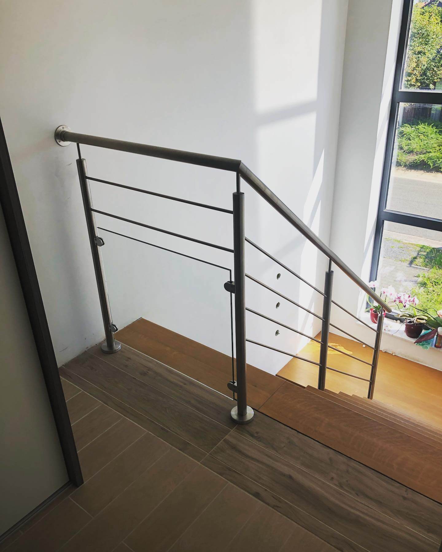 Zwarte stalen balustrade op maat